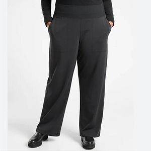 Athleta Venice Wide Leg Pants Black Athletic Lounge Plus Size 3X Women's